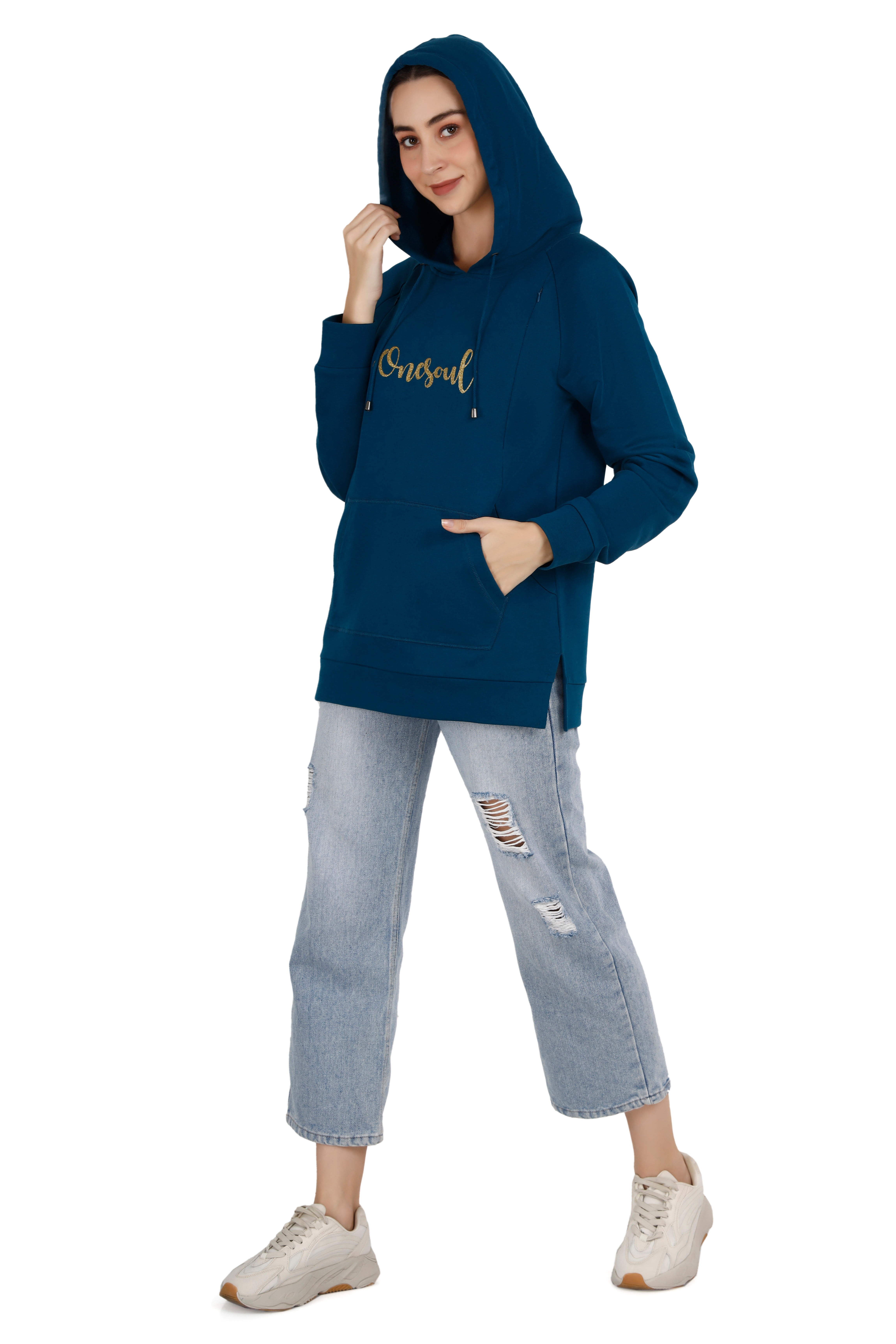 Classic Navy Hoodie thumbnail 3